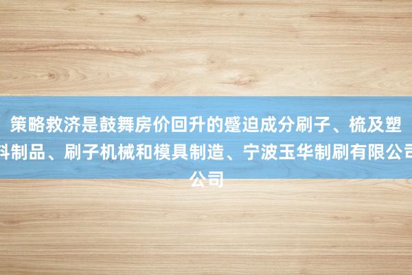 策略救济是鼓舞房价回升的蹙迫成分刷子、梳及塑料制品、刷子机械和模具制造、宁波玉华制刷有限公司
